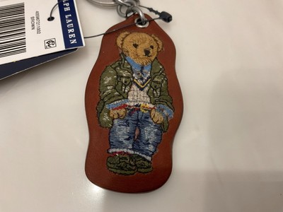 Ralph Lauren Men Scarf Polo Bear Keychain Brown Limited Edition