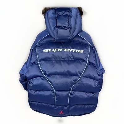 Supreme X Jordan - Logo Embroidered Hooded Puffer Jacket Size: XL
