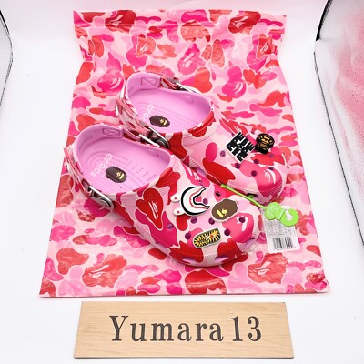 A BATHING APE®︎ × Crocs Clog Abc Camo Pink 209627-612 Men's Size