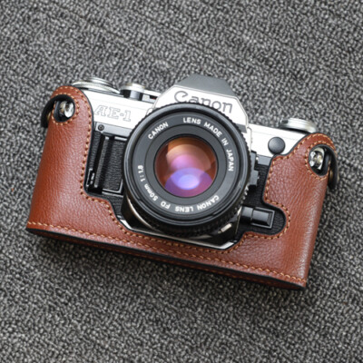 Handmade Customized Genuine Leather Half Case Cover For Canon AE-1