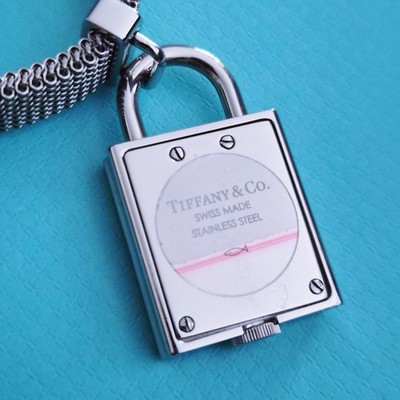 Tiffany & Co. 1837 Padlock Watch Stainless Steel Stretch Bracelet