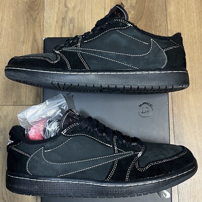 9.5- Travis Scott x Air Jordan 1 Low OG “Black Phantom ” DM7866