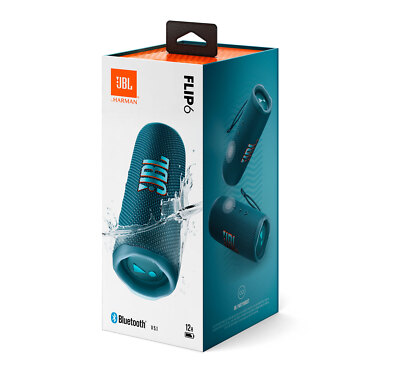 JBL Flip 6 Blue Portable Bluetooth Speaker | eBay