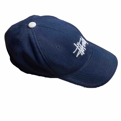 Vintage 90s Stussy Hat Cap Baseball Cap Navy Fitted | eBay