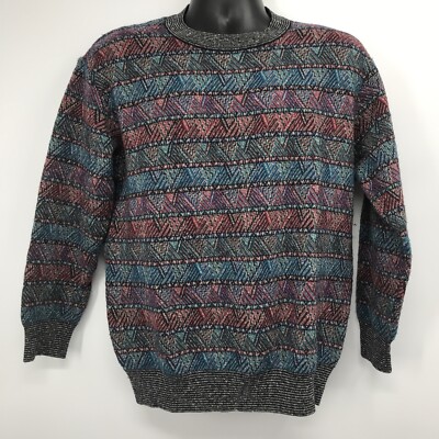 MISSONI Sport Vintage Men's Wool Blend Crewneck Multi Color