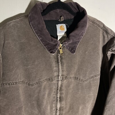 VTG Carhartt J14 CHT Duck Canvas Santa Fe Work Jacket Men's 3XL