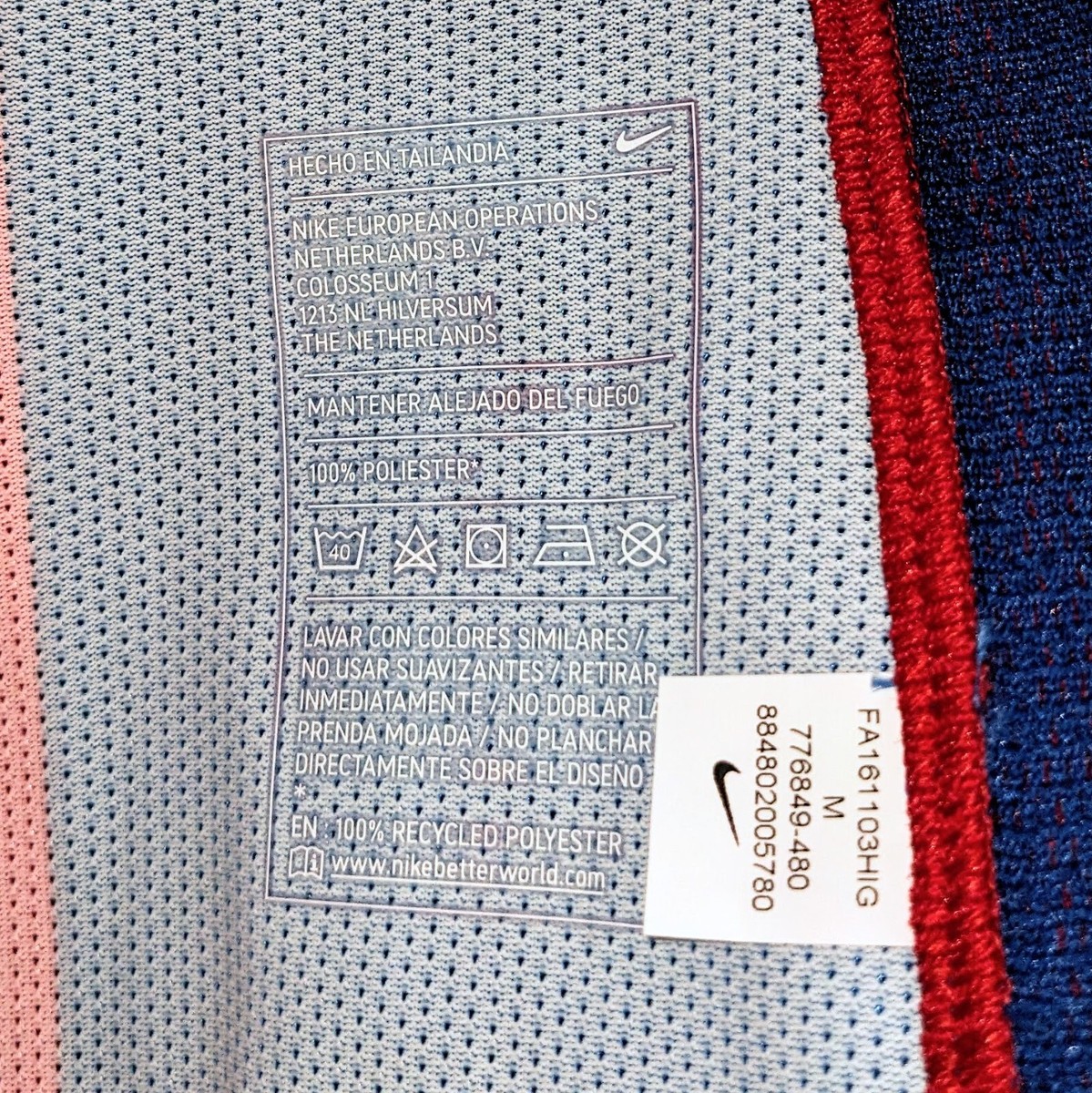 16/17 Nike FC Barcelona Home Match Vaporknit Player Issue Jersey