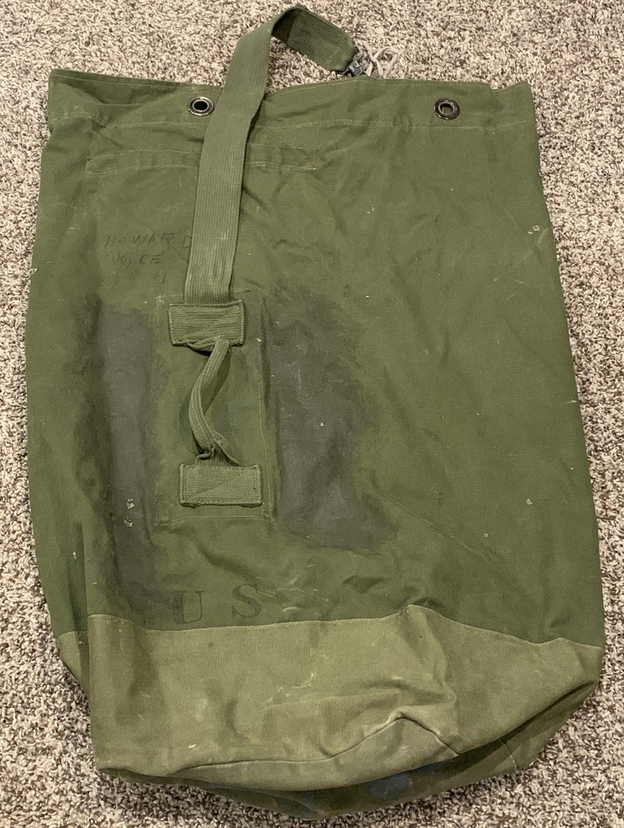 Vintage 1960's US Army Canvas Green Duffel Bag | eBay