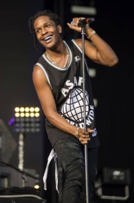 Vintage ASAP Rocky ASAP Mob Worldwide Basketball Jersey by Starter