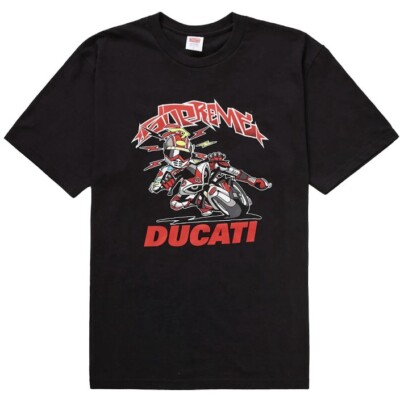 Supreme Ducati Bike Tee T-Shirt ~ Size M Black ~ New In Bag ~ Red