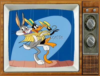 BUGS BUNNY & DAFFY DUCK TV Fridge MAGNET 2