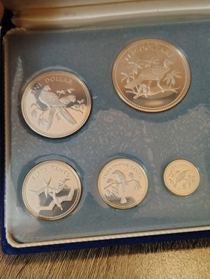 1974 Belize 8 Coin 925 Sterling Silver Proof Set Franklin Mint