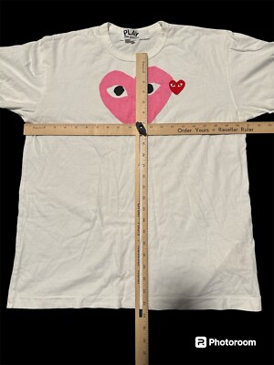 PLAY COMME des GARCONS Pink Heart T-shirt Size XL Cotton AZ-T105