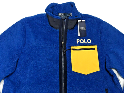 Polo Ralph Lauren VTG 90s Retro Ski 92 Sherpa Fur Fleece Jacket Hi