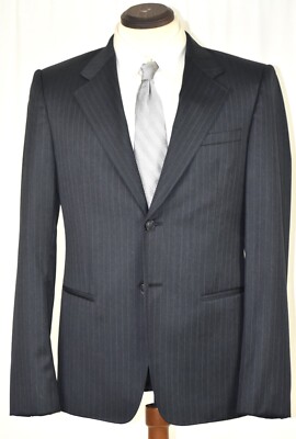 Perfect Emporio Armani *Robert Line* Charcoal Grey Pinstripe Suit
