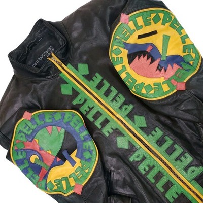 Vintage 90s Marc Buchanan Pelle Pelle Black Leather Jacket Mens