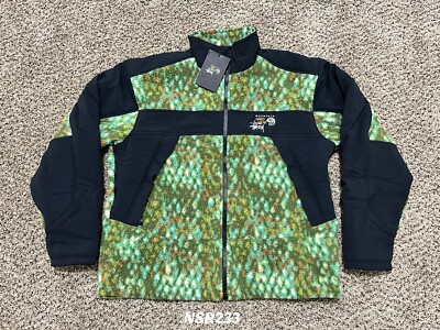 STÜSSY & MOUNTAIN HARDWEAR FLEECE JACKET GROVES SCALE PRINT SIZE