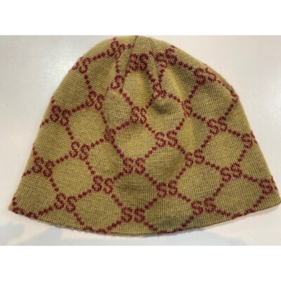 Stussy 90'S Vintage Old Knit Cap Beanie Monogram Limited Timeless