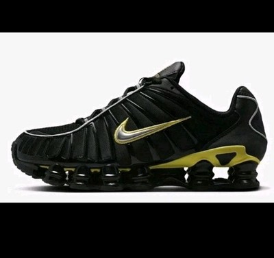 Nike Shox TL Black Dynamic Yellow Silver CN0151 002 Men's Size 11