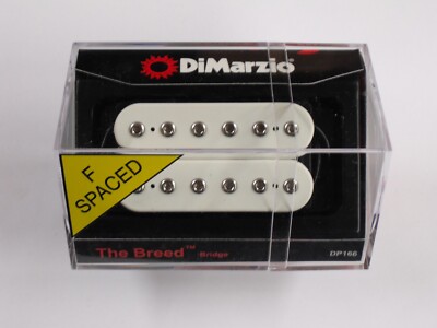DiMarzio F-spaced Breed Bridge Humbucker White W/Chrome Poles DP