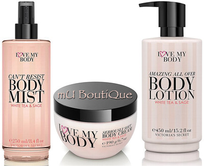 3 PC BRAND NEW VICTORIA'S SECRET LOVE MY BODY CREAM LOTION MIST