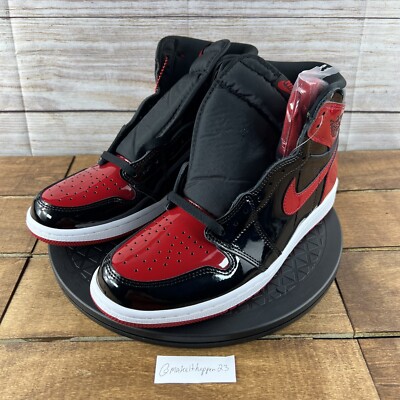 Nike Air Jordan 1 Retro High OG 'Patent Bred' Black Red 555088-063