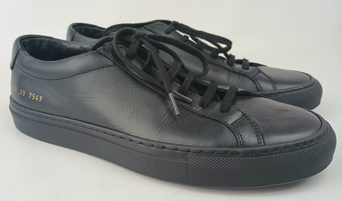 Common Projects Women's Achilles Low Black Sneakers Shoes 1528