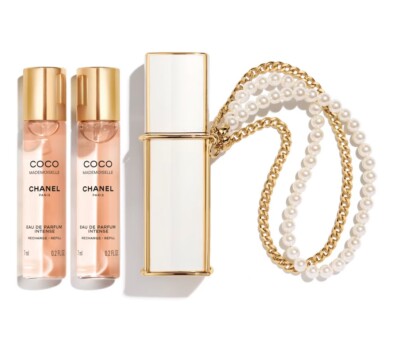 CHANEL COCO MADEMOISELLE Pearl Chain Mini Twist Purse Spray 3x02oz
