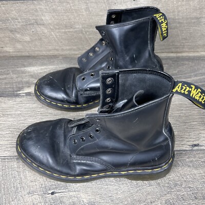 Dr Martens Boots 10072 Eyelet Smooth Black Leather size M8 W9 | eBay