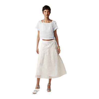 Maryam Nassir Zadeh X J.Crew drop-waist skirt in embroidered silk