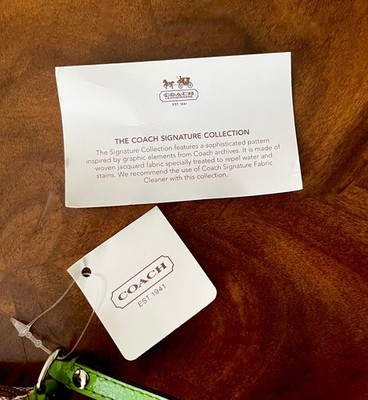 Coach Vintage Signature & Leather Daisy Applique Coin Purse W