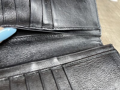 Christian Dior Wallet Authentic Black Leather Long Monogram Street