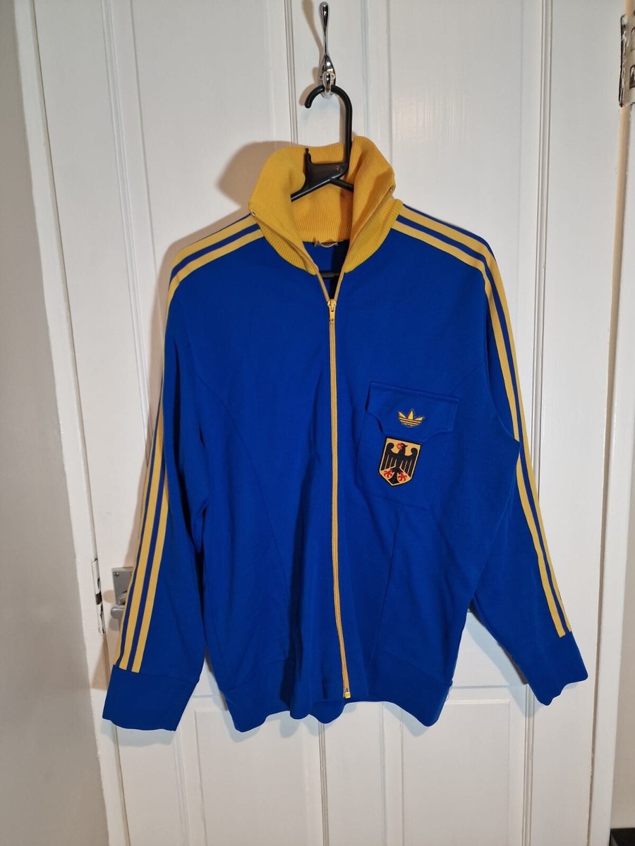 Adidas Track Jacket -Super Rare Vintage 1960s - Blue & Yellow