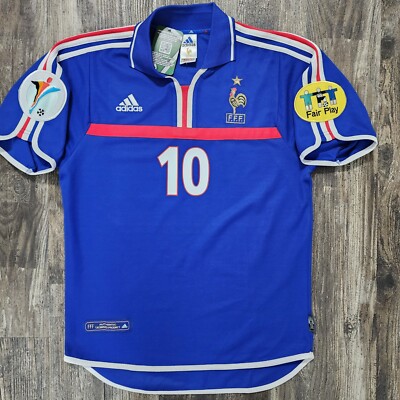 2000 Adidas France Home Soccer Jersey Zinedine Zidane Men S Euro