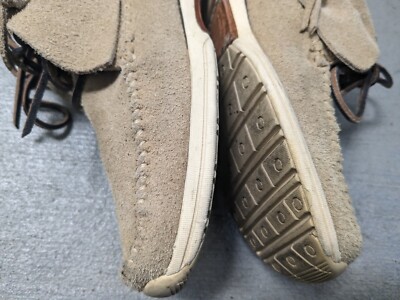 Visvim FBT Lhamo Folk Sand Suede Men 9.5 Leather Sneakers Shoes