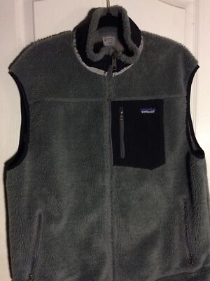 Patagonia Classic Retro-X Deep Pile Fleece Vest Nickel Grey Black