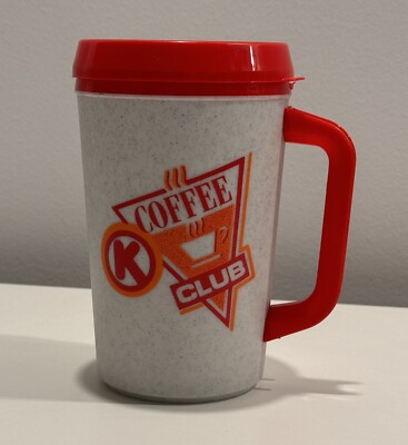 Vintage K Circle 20 oz Aladdin Insulated Travel Coffee Cup Mug w