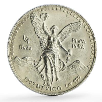 Mexico 1/4 onza Libertad Angel of Independence silver coin 1992 | eBay