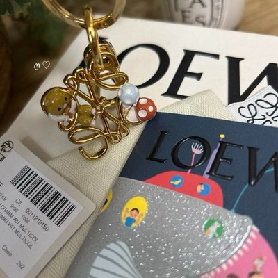 LOEWE Suna Fujita Collaboration Anagram Hamster Bag Charm Keychain