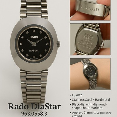 RADO WOMEN'S DIASTAR 963.0558.3 DIAMOND FACE 22MM WATCH NEW