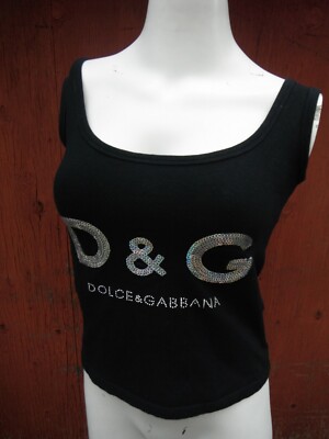 VTG. 90's DOLCE & GABBANA D&G large HOLO sequin letters spellout