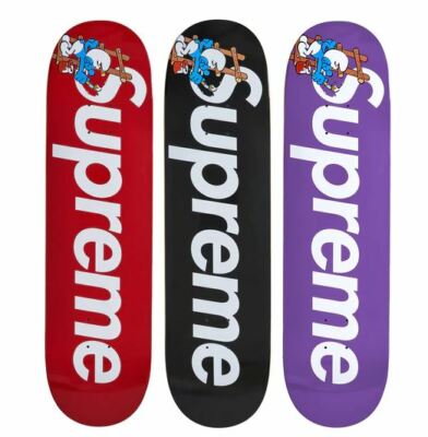 Supreme Smurfs Skateboard Deck Purple/Red/Black Set | eBay