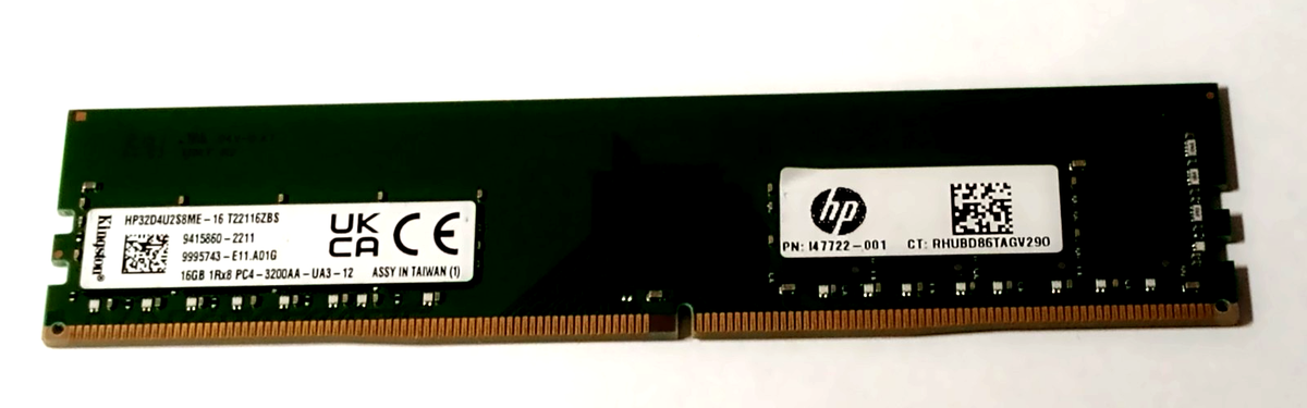 HP32D4U2S8ME-16 Kingston 16GB PC4-25600 DDR4-3200MHz non-ECC