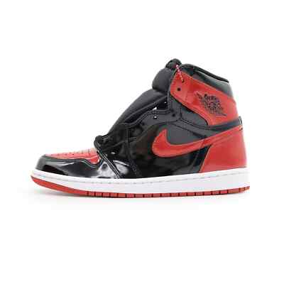 555088-063 Nike Air Jordan 1 Retro High OG Patent Bred Varsity Red