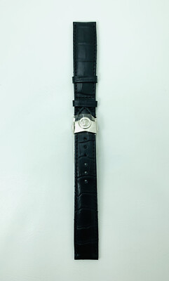 VERSACE WATCH STRAP, ULQ99 , HURRICANE , BLACK LEATHER STRAP +