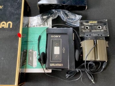 Sony Walkmen WM-3 Vintage Portable Cassette Player With Box Black
