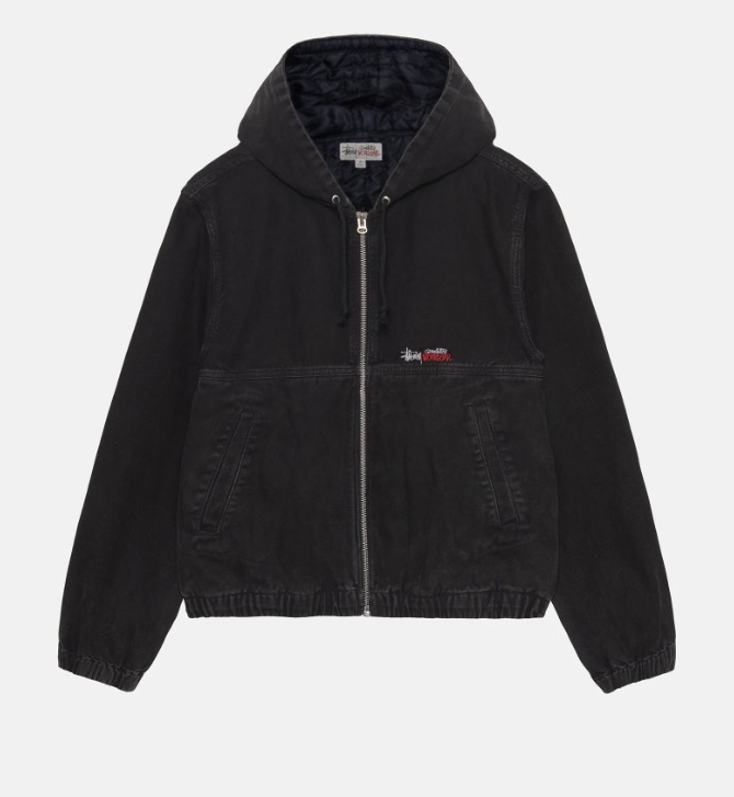 STUSSY WORK JACKET INSULATED CANVAS Black Size L | eBay