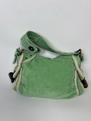Y2K GAP Vintage Velvet Messenger Bag Green Handbag | eBay