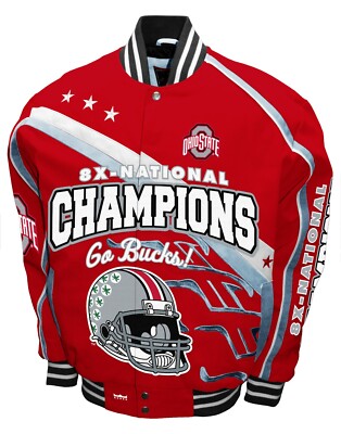Ohio State Buckeyes NCAA 8 Time National Championship Twill Jacket