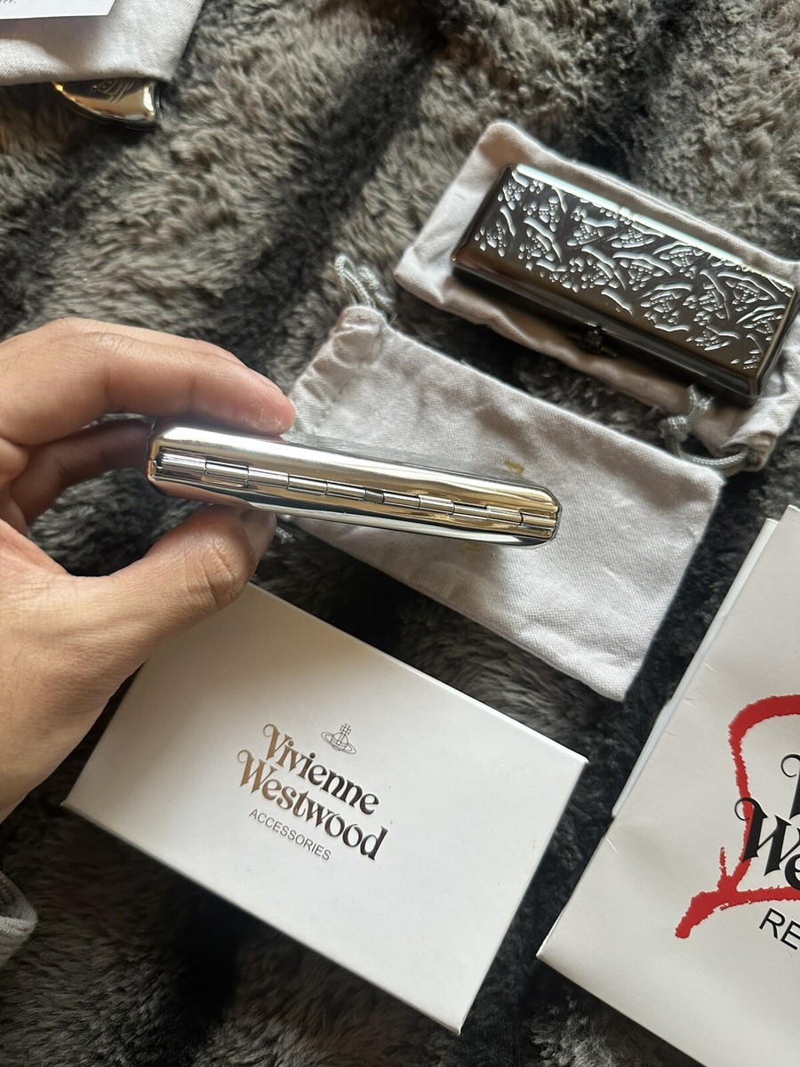 Vivienne Westwood Metal Cigarette Case Metal Nana ORB Silver New